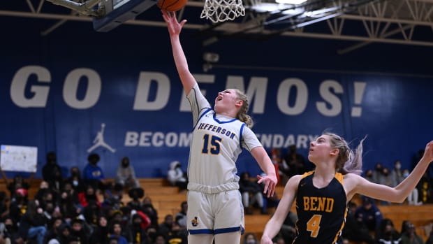 Jefferson Bend girls basketball Leon Neuschwander 79